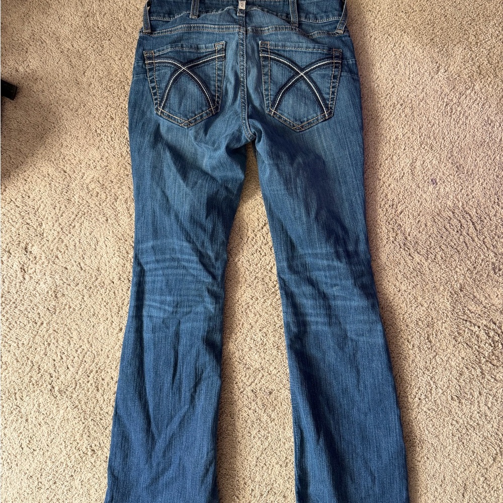 Ariat Women's Blue Flare Jeans with Decorative Back Pockets